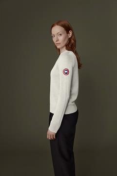 Ropa Canada Goose Mujer Mexico - Saturna Suéteres Blancos OE2374506